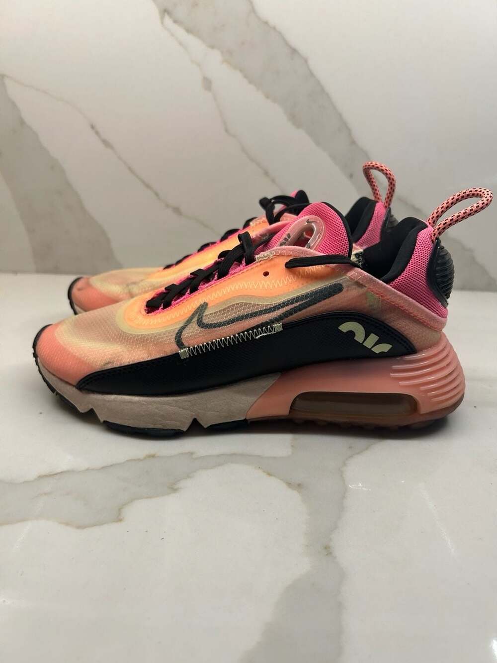 Nike Air Max 2090 Neon Highlighter Sneakers (Size: 6)